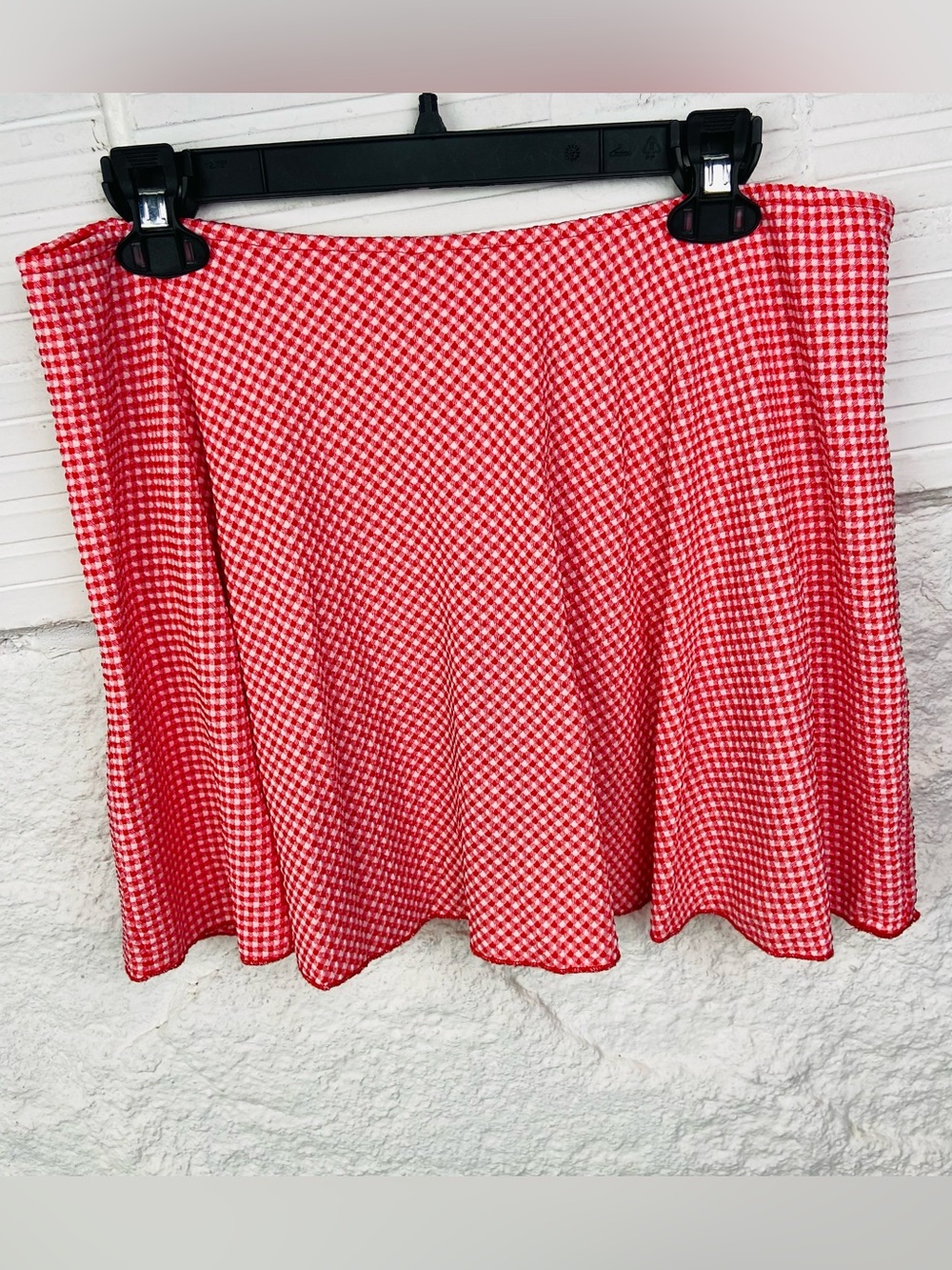 NWOT wild fable Red Gingham plaid stretch Skort size large - Picture 4 of 10